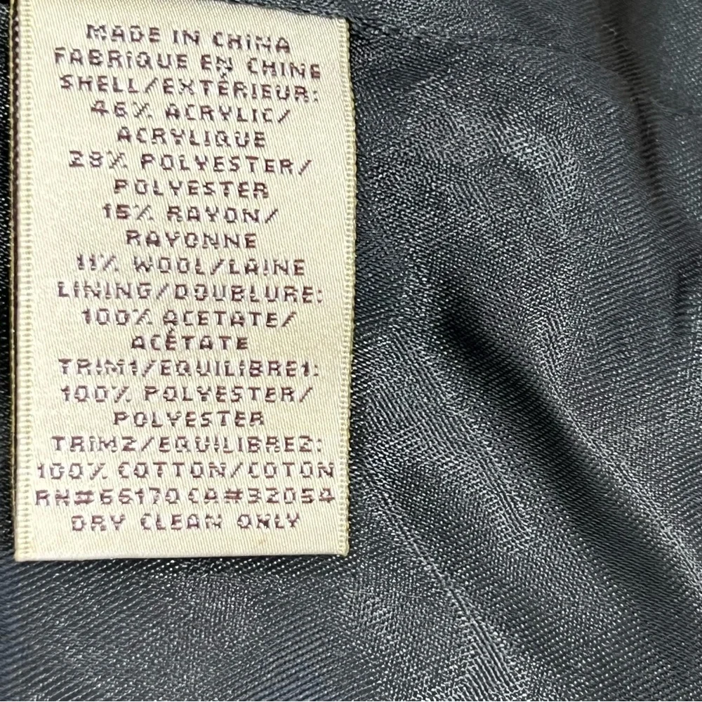 Anthropologie Elevenses Pattern Maker Striped Peacoat Shoulder Bows Size 6 - Picture 9 of 9